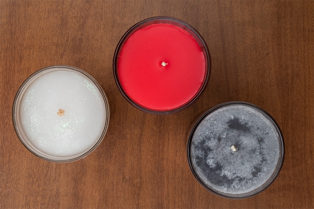 TAMICO.　アロマキャンドル3個セット＆キャンドルスタンド