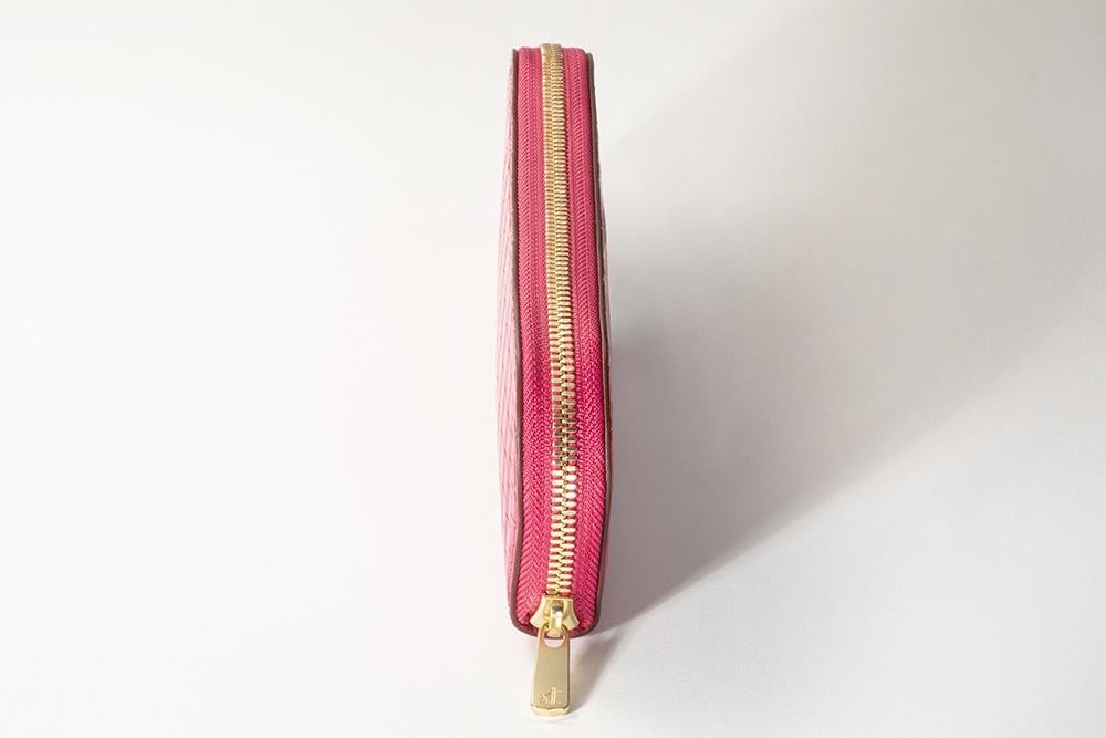 藤本さきこ　クロコダイルペンケース【ローズピンク×ピンク】