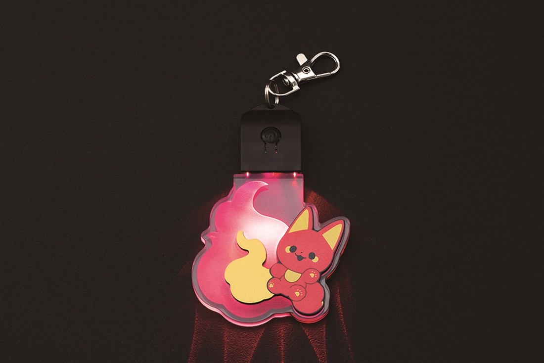 『かみさまキツネとサラリーマン』LED狐火キーホルダーシリーズ　ベニ