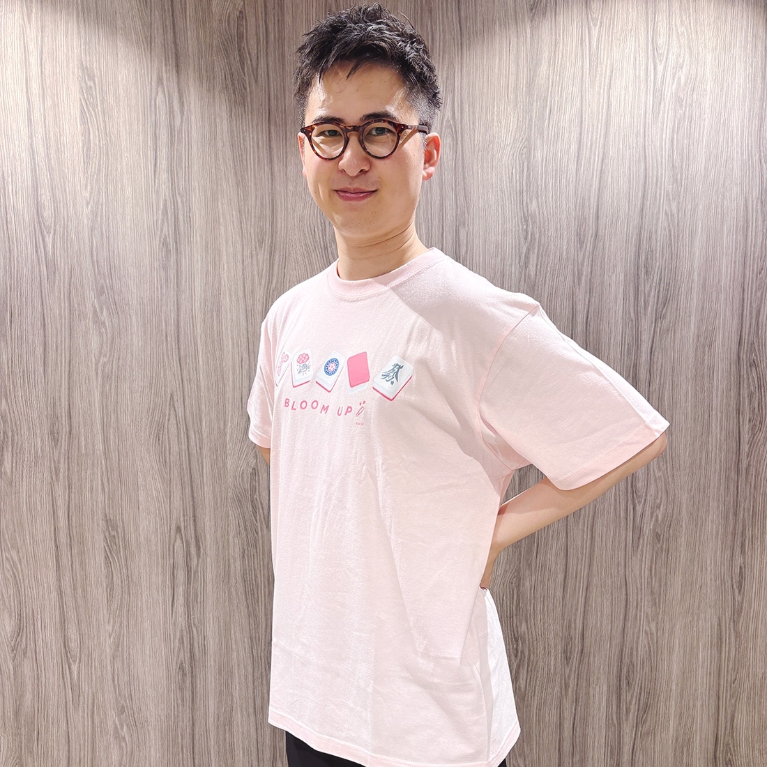 「サクラ牌」BLOOM UP Tシャツ ベビーピンク　Sサイズ ベビーピンク S