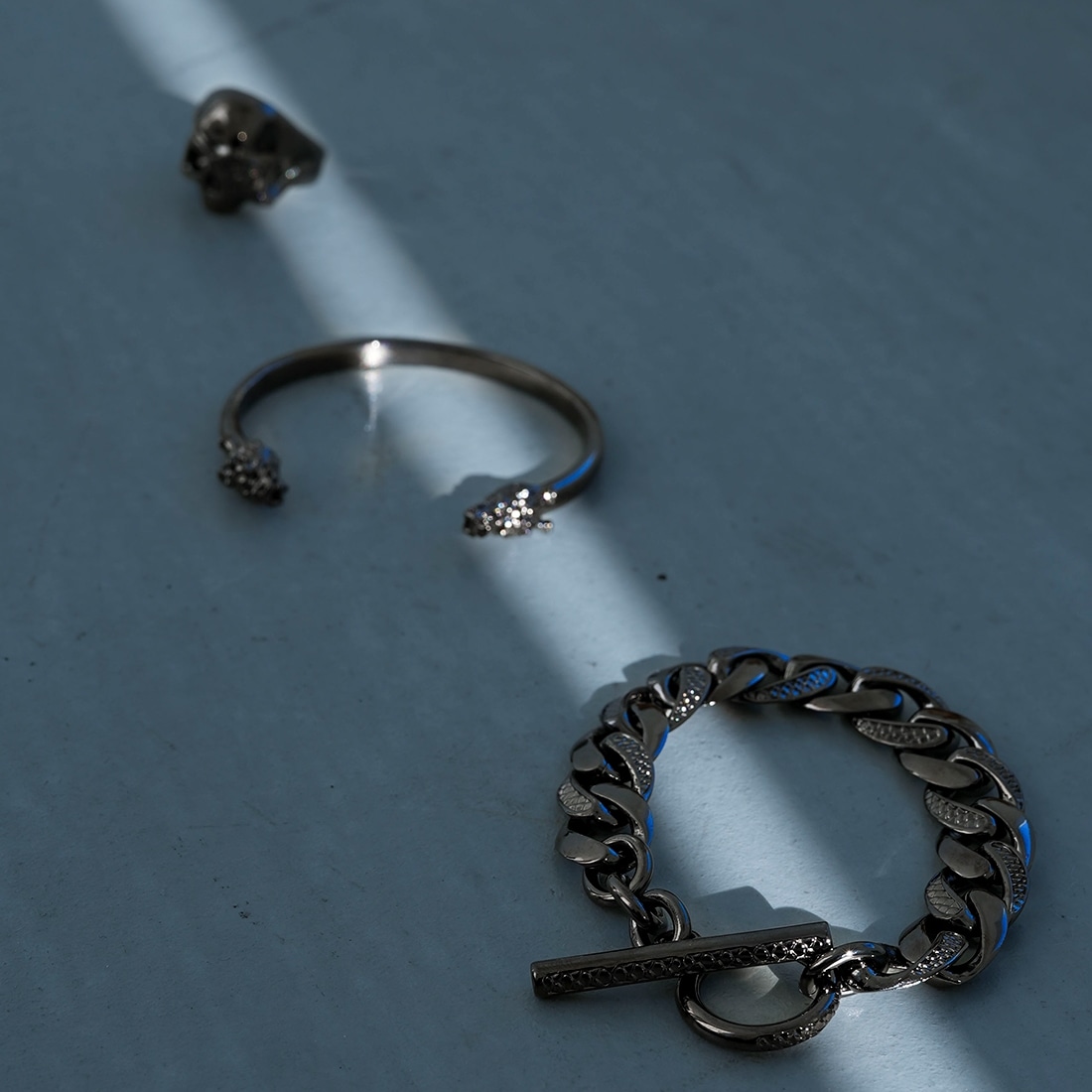 【龍が如く】OX JEWELRy Limited Silver Bangle for KIRYU KAZUMA ブラック ブラック