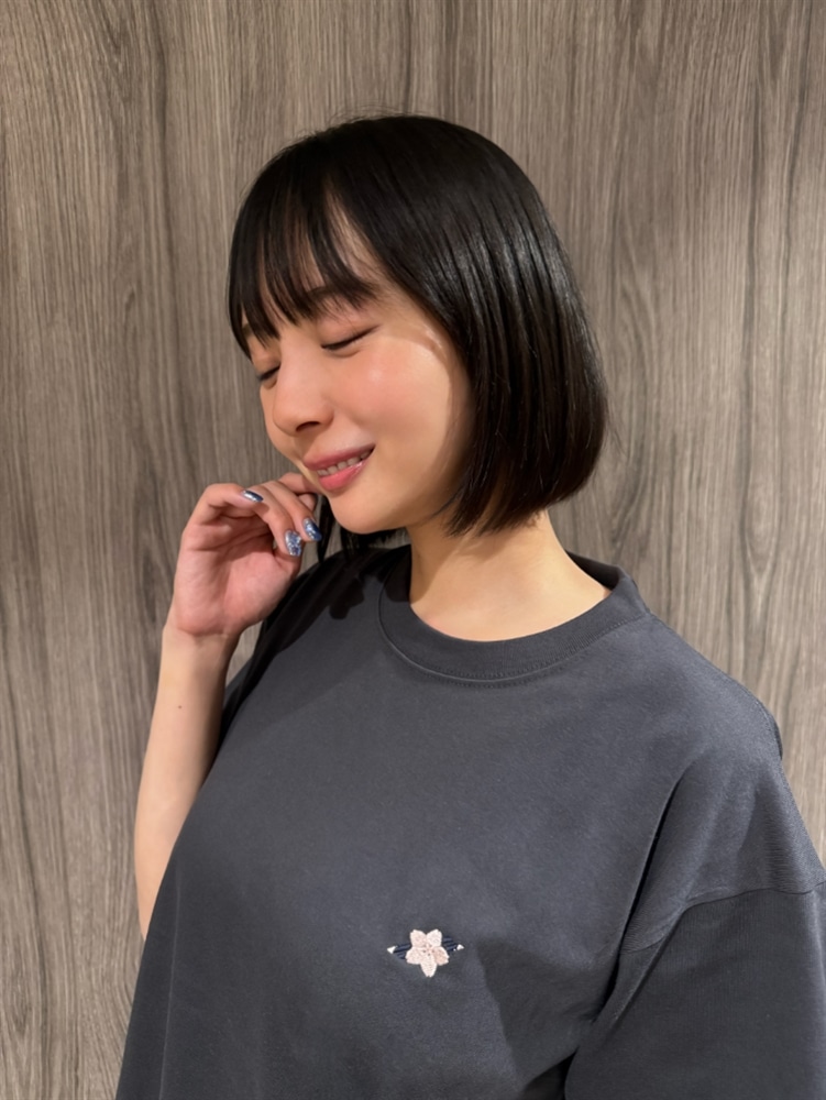 サクラナイツ 桜刺繍Tシャツ スミ/XLサイズ スミ XL