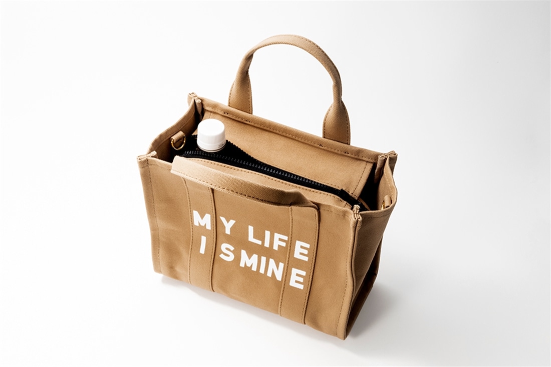 ワタナベ薫「MY LIFE IS MINE トートバッグ」<キャメル>