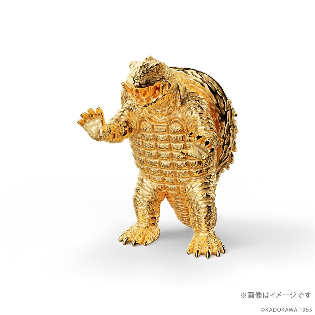 「ガメラ」（1965）フィギュア シルバーモデル（イエローゴールドコーティング）