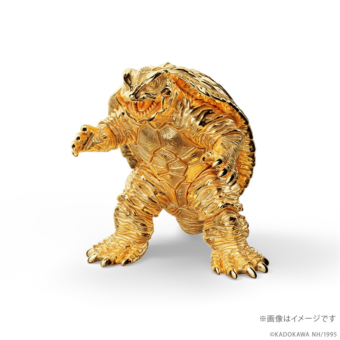 「ガメラ」（1995）フィギュア シルバーモデル（イエローゴールドコーティング）