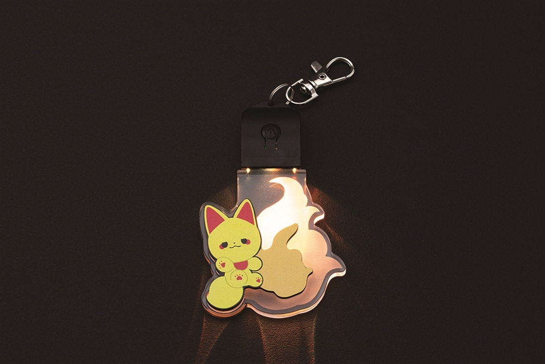 『かみさまキツネとサラリーマン』LED狐火キーホルダーシリーズ　キン