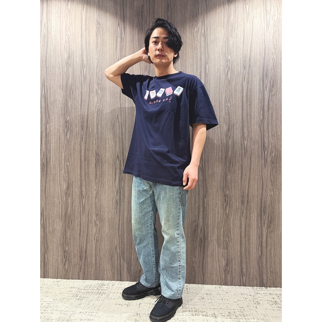 「サクラ牌」BLOOM UP Tシャツ ネイビー　XXXLサイズ ネイビー XXXL