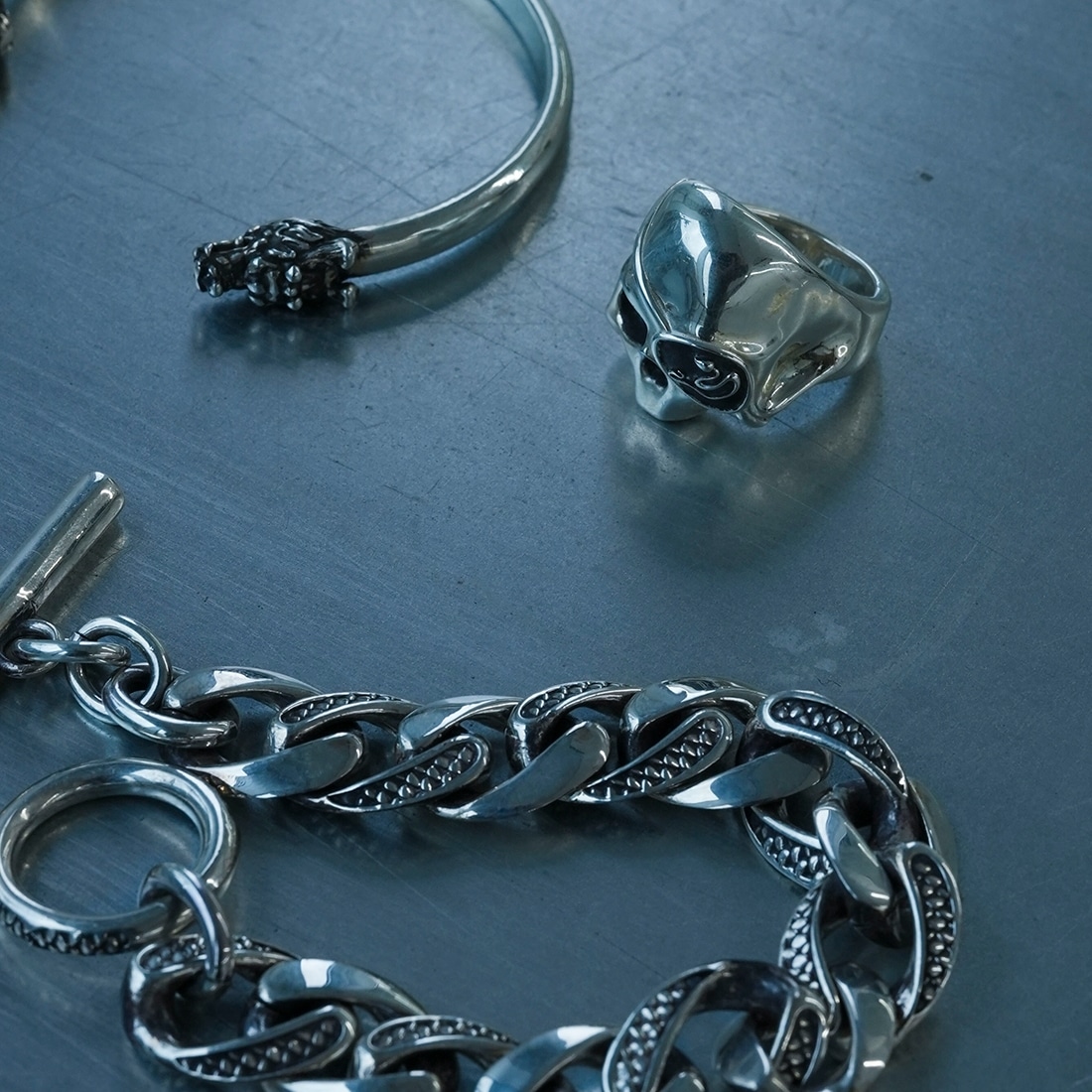 【龍が如く】OX JEWELRy Limited  Silver Skull Ring for GORO MAJIMA シルバー　15号 シルバー 15号