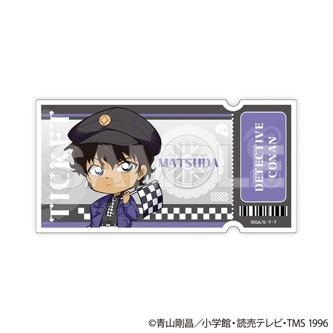 名探偵コナン トレーディングチケット風クリアカード チェッカーフラッグ① 【1BOX】