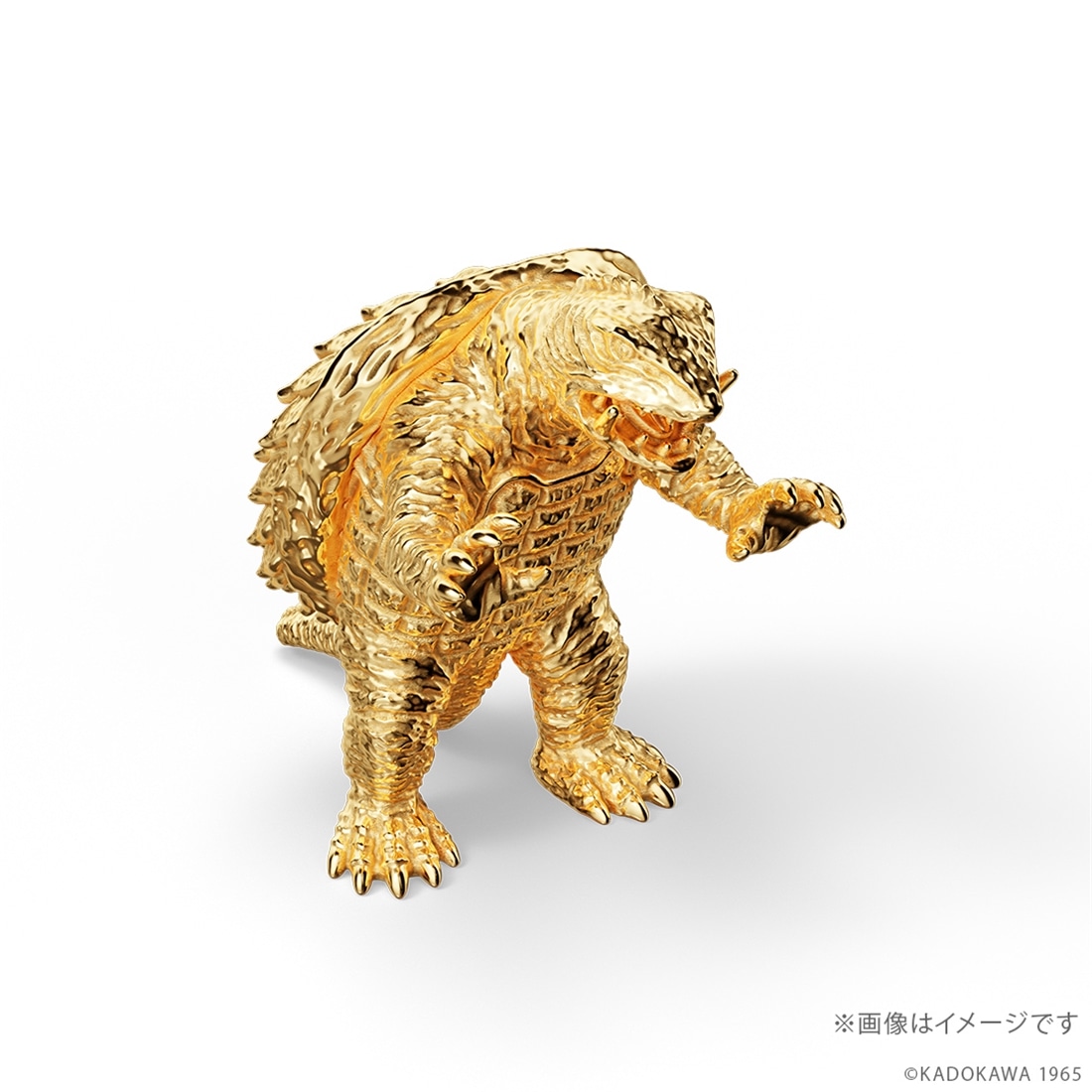 「ガメラ」（1965）フィギュア シルバーモデル（イエローゴールドコーティング）