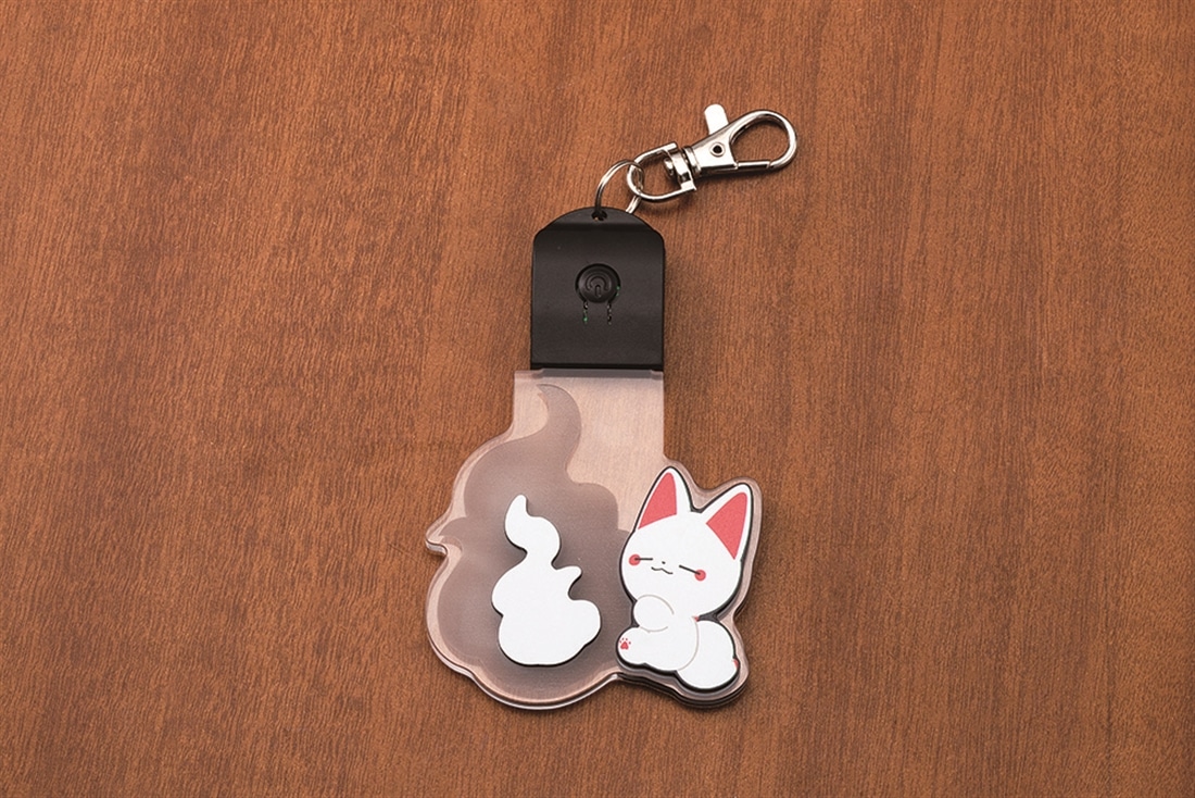 『かみさまキツネとサラリーマン』LED狐火キーホルダーシリーズ　シロ