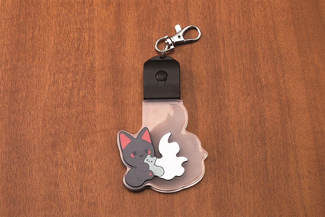 『かみさまキツネとサラリーマン』LED狐火キーホルダーシリーズ　クロ