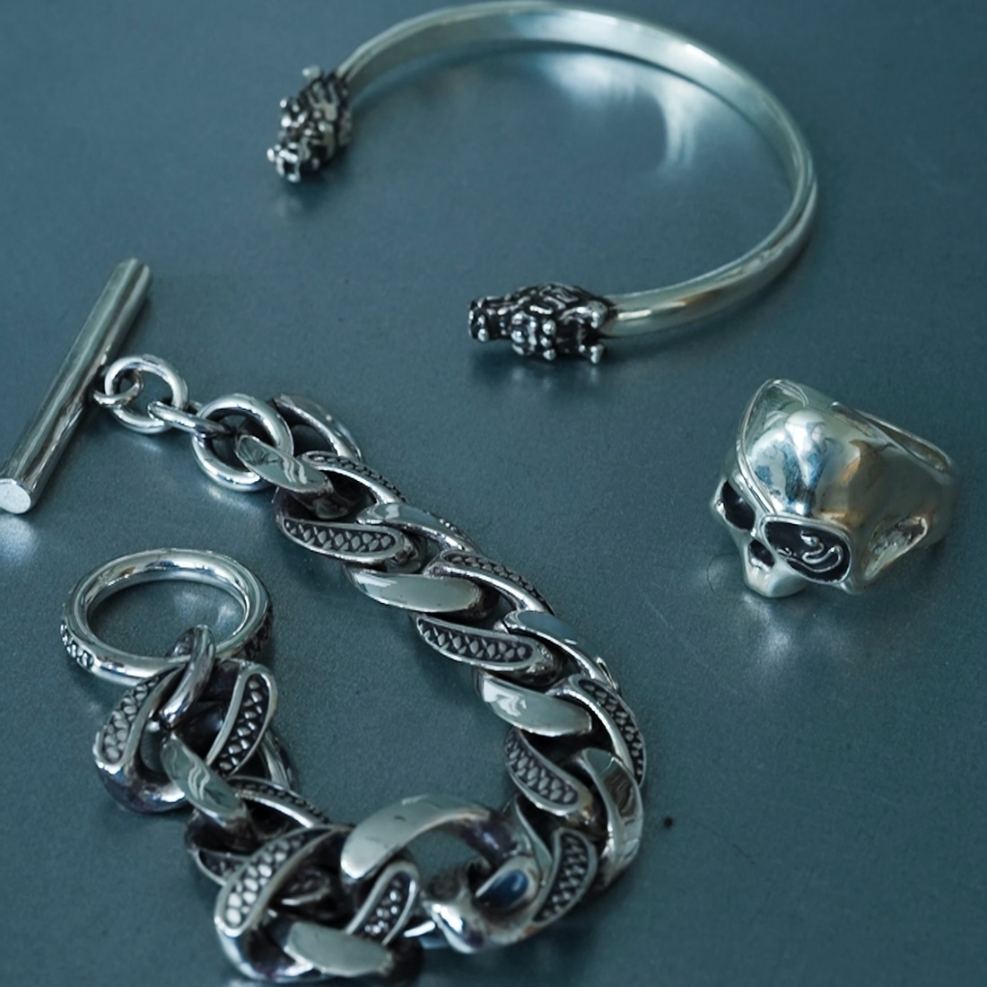 【龍が如く】OX JEWELRy Limited Scale Chain Bracelet for ICHIBAN KASUGA シルバー　Sサイズ シルバー Sサイズ