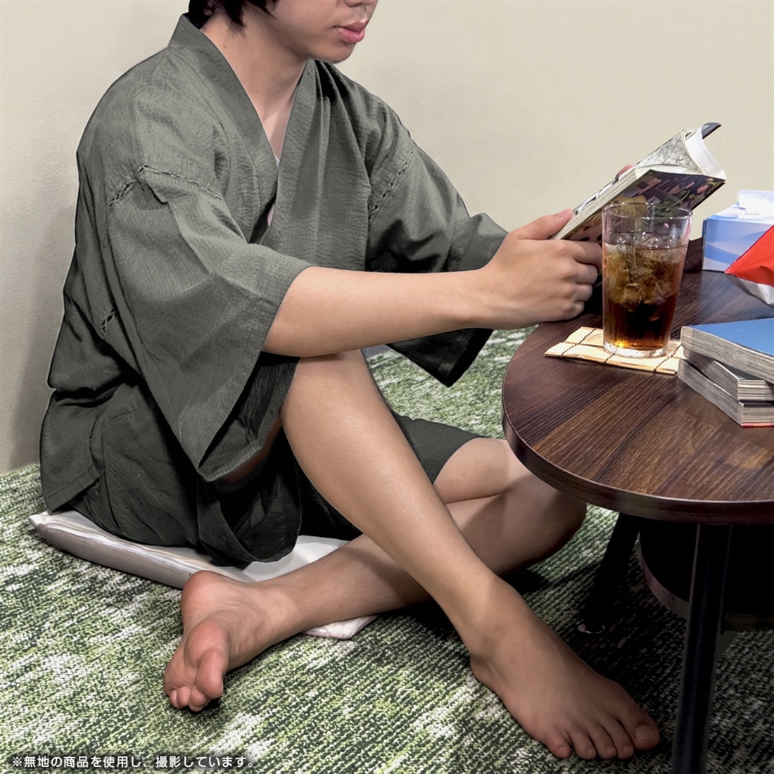 Re:ゼロから始める異世界生活 浴衣姿のラム＆レム 甚平 利休鼠-大（XL～XXL） XL～XXL