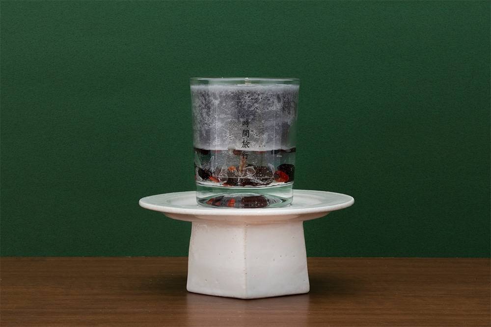 TAMICO.　アロマキャンドル3個セット＆キャンドルスタンド