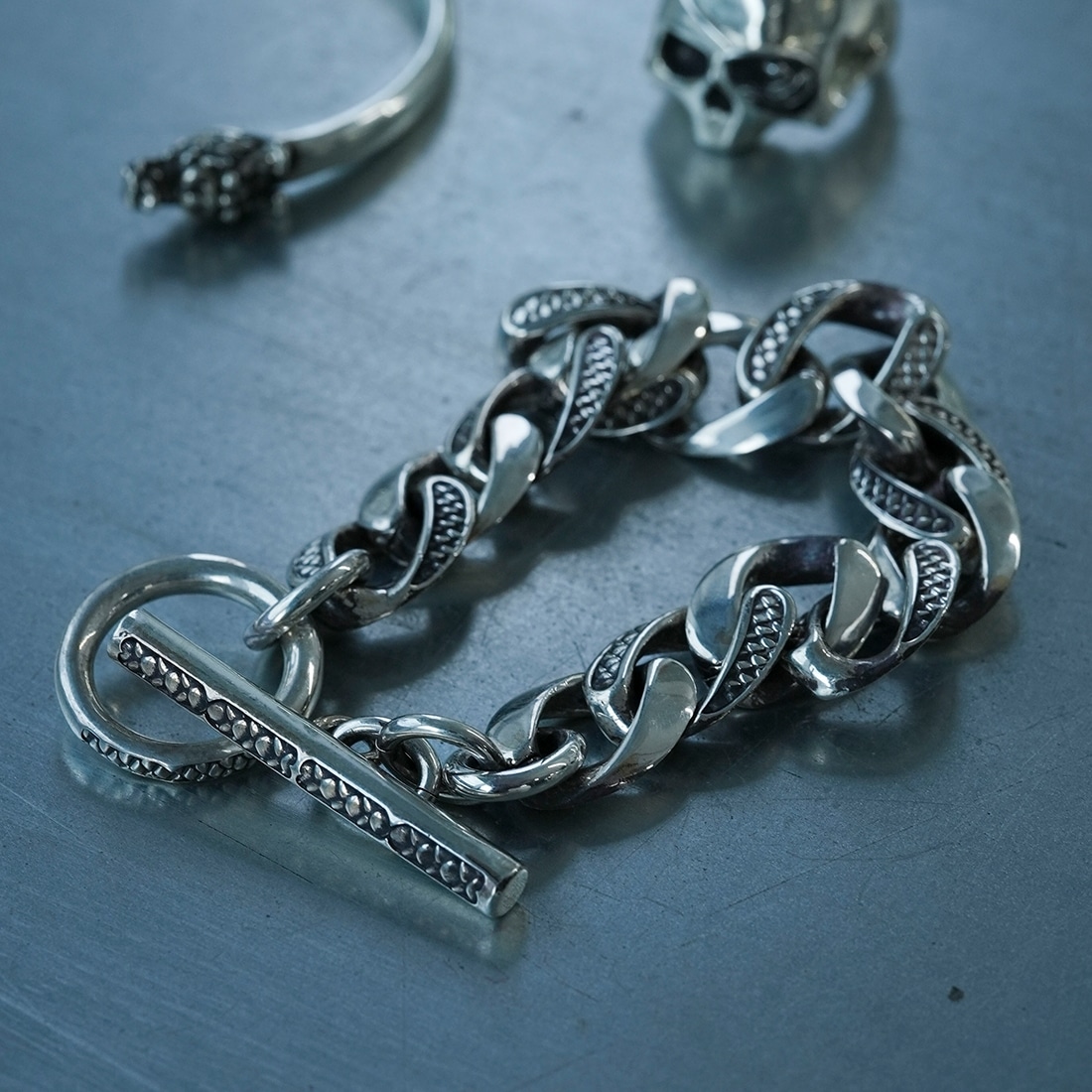 【龍が如く】OX JEWELRy Limited Scale Chain Bracelet for ICHIBAN KASUGA シルバー　Sサイズ シルバー Sサイズ