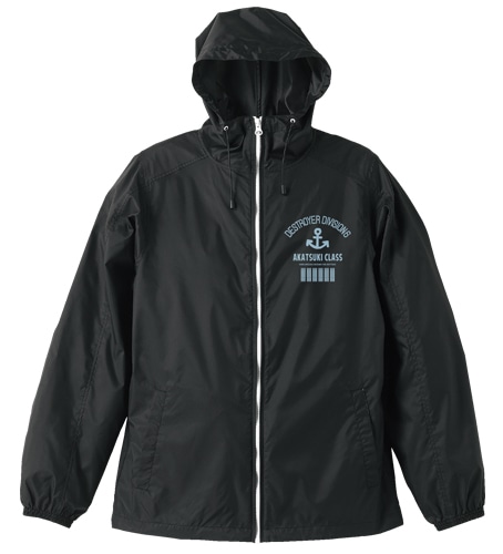 第六駆逐隊フーデッドウインドブレーカーBLACK×WHITE-L BLACK×WHITE-L