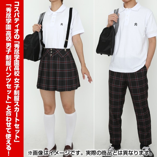 ペルソナ5 秀尽学園高校 デザインポロシャツWHITE-XL WHITE-XL