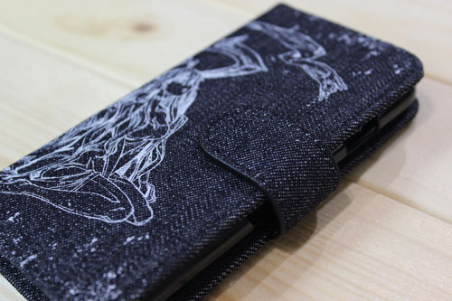 「Dies irae」手帳型デニムスマホケース 蓮&マリィ 蓮＆マリィ