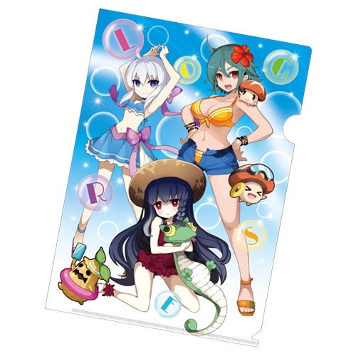 『剣と魔法のログレス いにしえの女神』クリアファイル2枚セット1（ちびキャラ/ルルハ＆ニーア＆ヒナ　水着ver.） ちびキャラ/ルルハ＆ニーア＆ヒナ　水着ver.