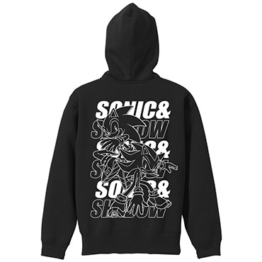 SONIC＆SHADOW ジップパーカーBLACK-XL BLACK-XL