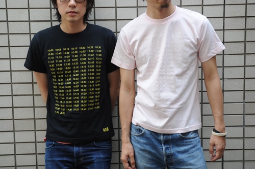 TIMECHART Tシャツベビーピンク×ホワイト Lサイズ ベビーピンク×ホワイト Lサイズ