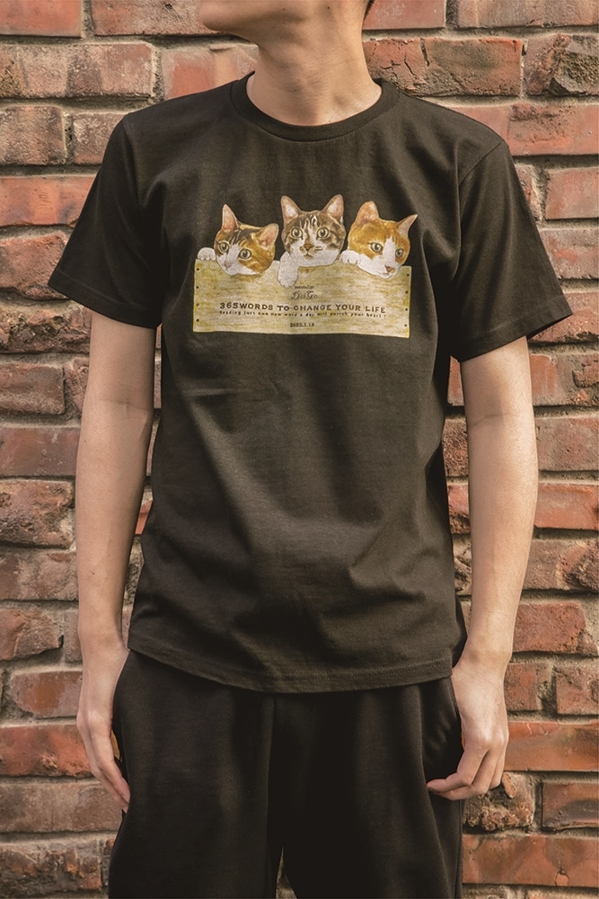 メンタリストDaiGo　猫Tシャツ　黒　ぬこさま・みこさま・ぴこさま集合　S