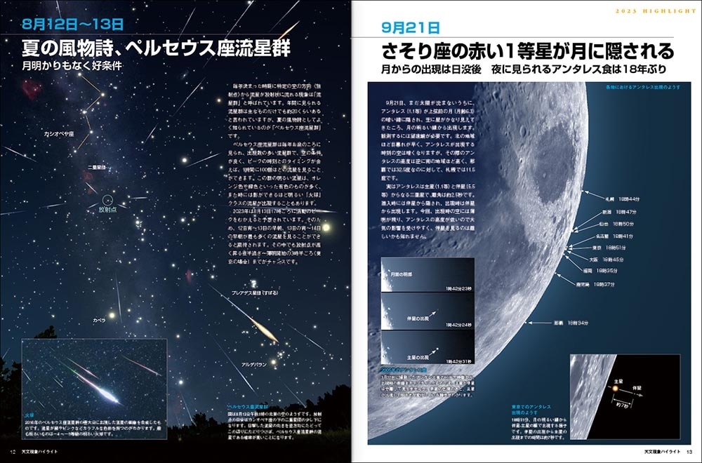 ASTROGUIDE　星空年鑑2023 1年間の星空と天文現象を解説 スマホやDVDで見るプラネタリウム　惑星の共演や流星群をパソコンで再現