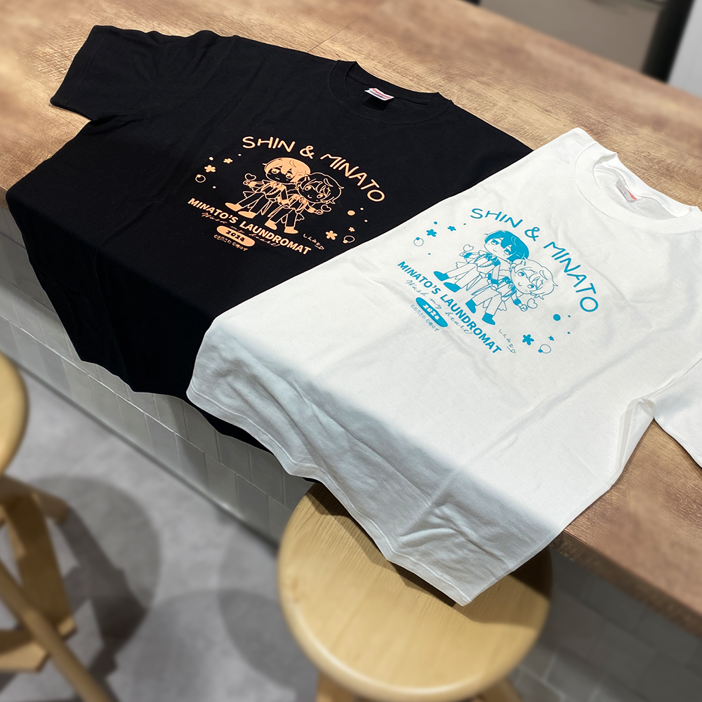 みなと商事コインランドリー 朗読劇 Tシャツ Black