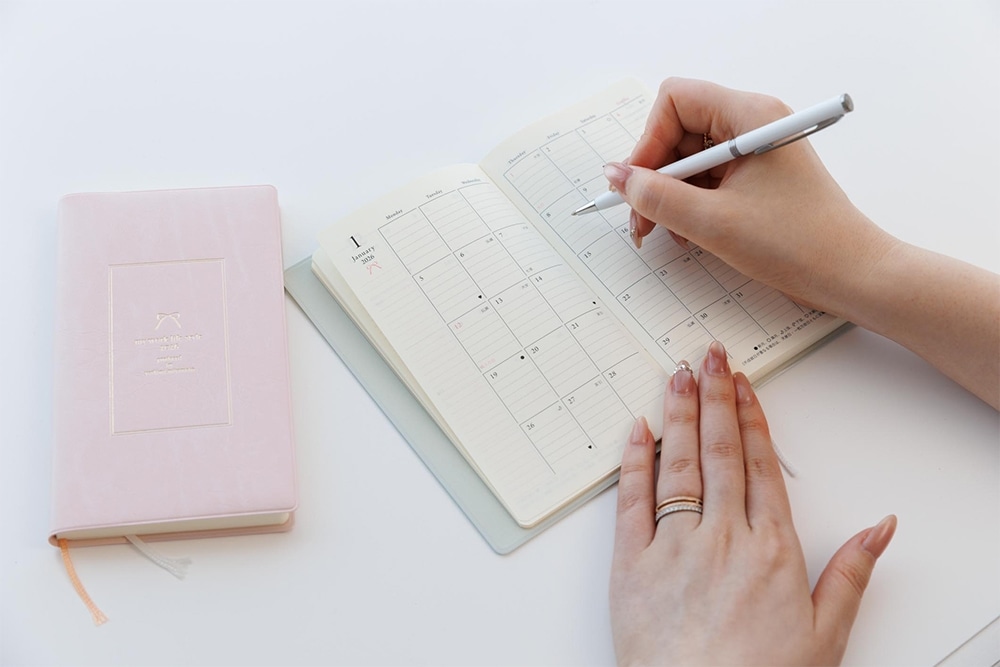 宮本佳実 my work life style2026 diary ワークライフスタイル手帳2026【メッセージカード付き】 ブルー【送料込み】