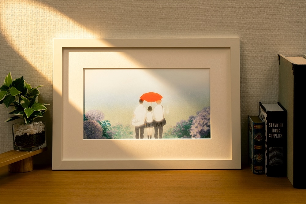 「時をかける少女」複製原画〈相合傘〉