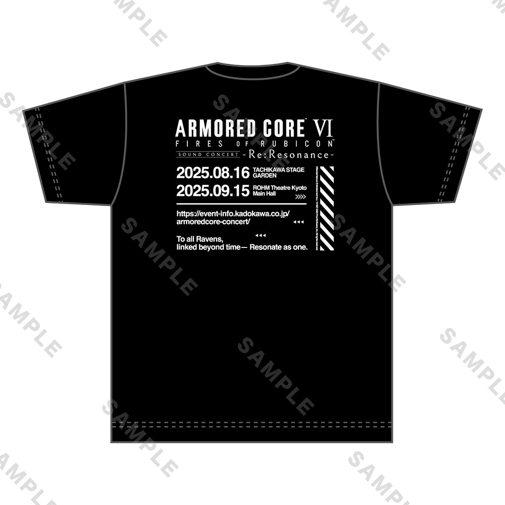 『ARMORED CORE VI FIRES OF RUBICON Sound Concert -Re:Resonance-』 Tシャツ　（黒　Mサイズ） 黒 M
