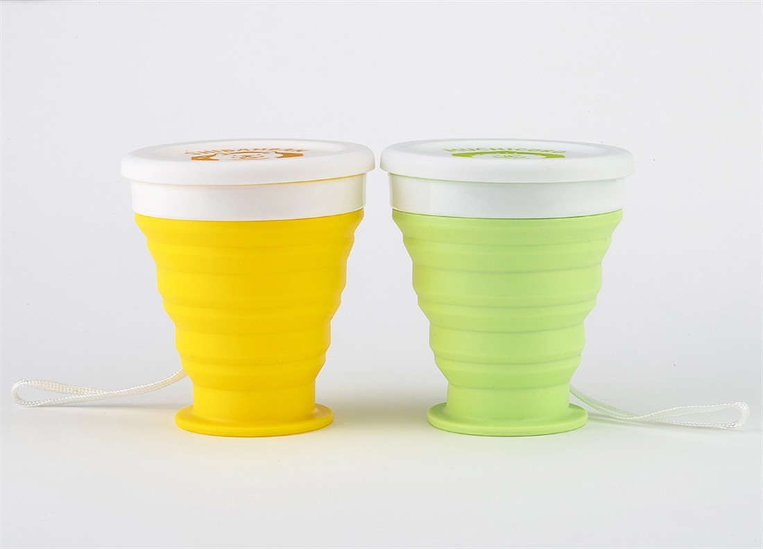 しばんばん　折りたたみシリコンコップ　2個セット
