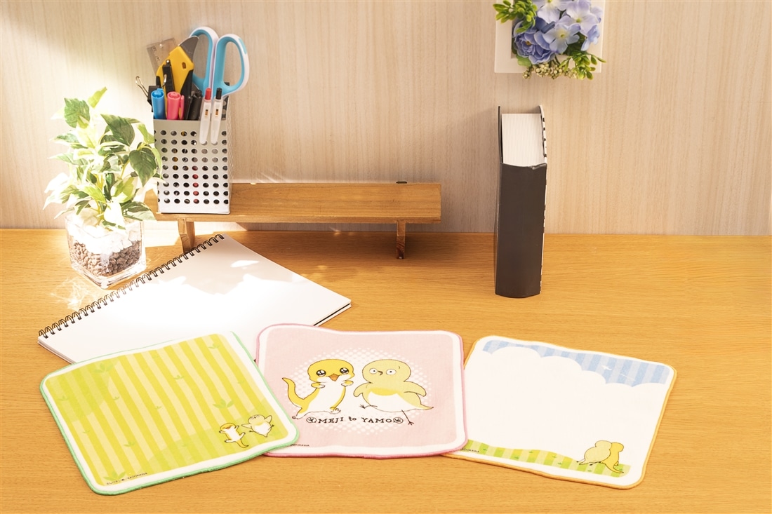 めじとやも　タオルハンカチ　描きおろしver.