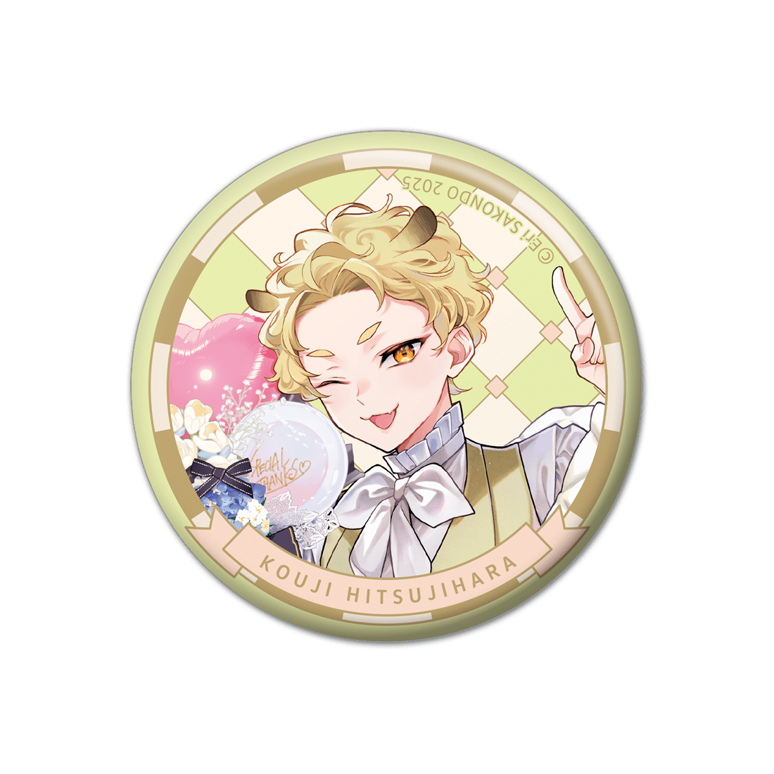 桃組プラス戦記 きらきら缶バッジ 羊原 こうじ