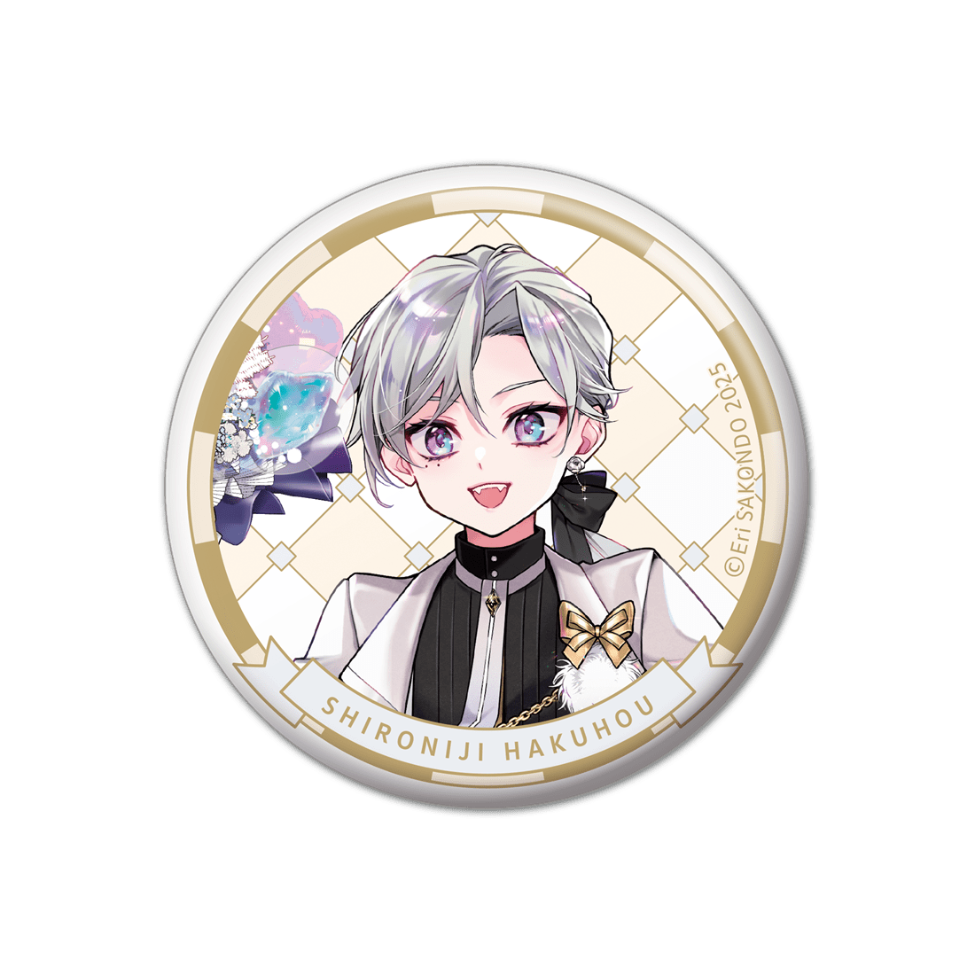 桃組プラス戦記 きらきら缶バッジ 白峰 白霓