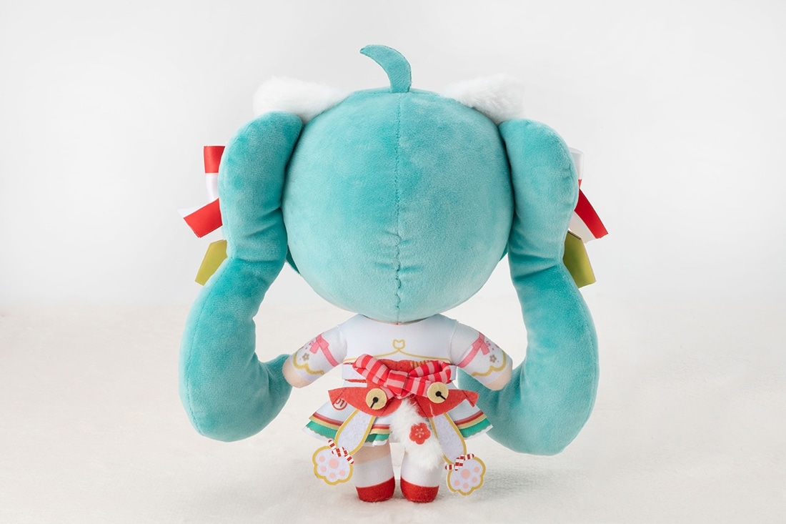 「初音ミク×招き猫」初音ミク 白猫 ぬいぐるみ スタンダード Art by らっす