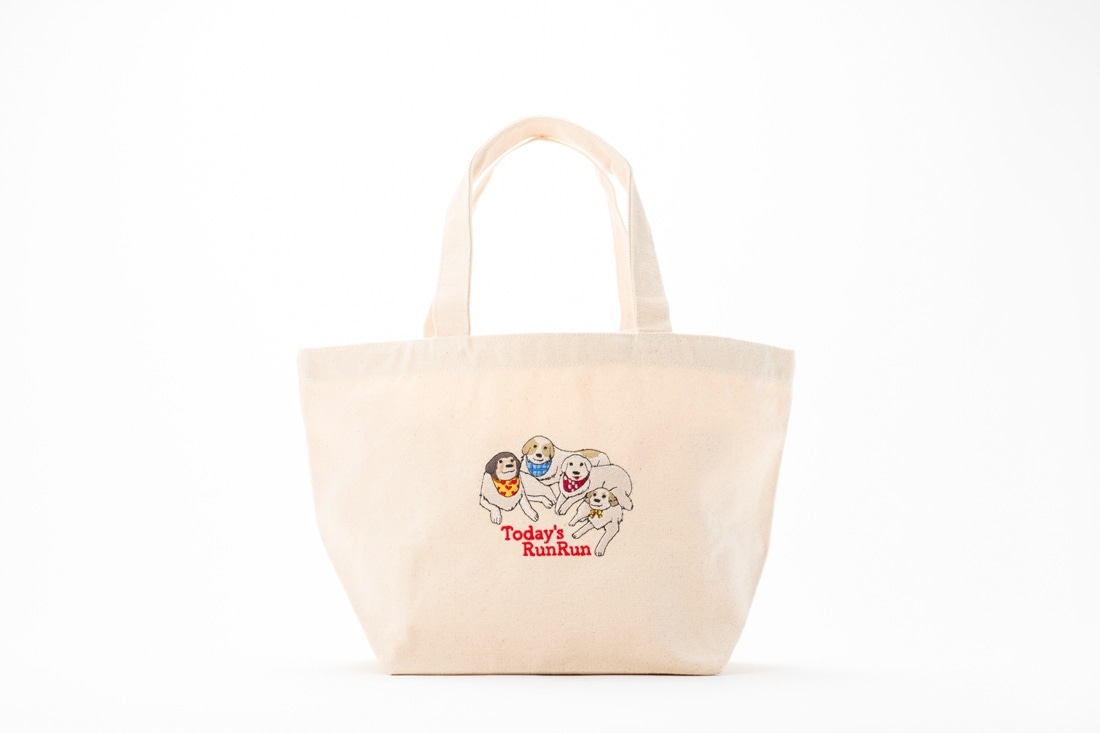 【数量限定】『今日のルンルン2　超大型犬は愛もでかい』刺繍ミニバッグ＆刺繍ストラップ アクキーセット（サイン＆ミニイラスト入り書籍付き）
