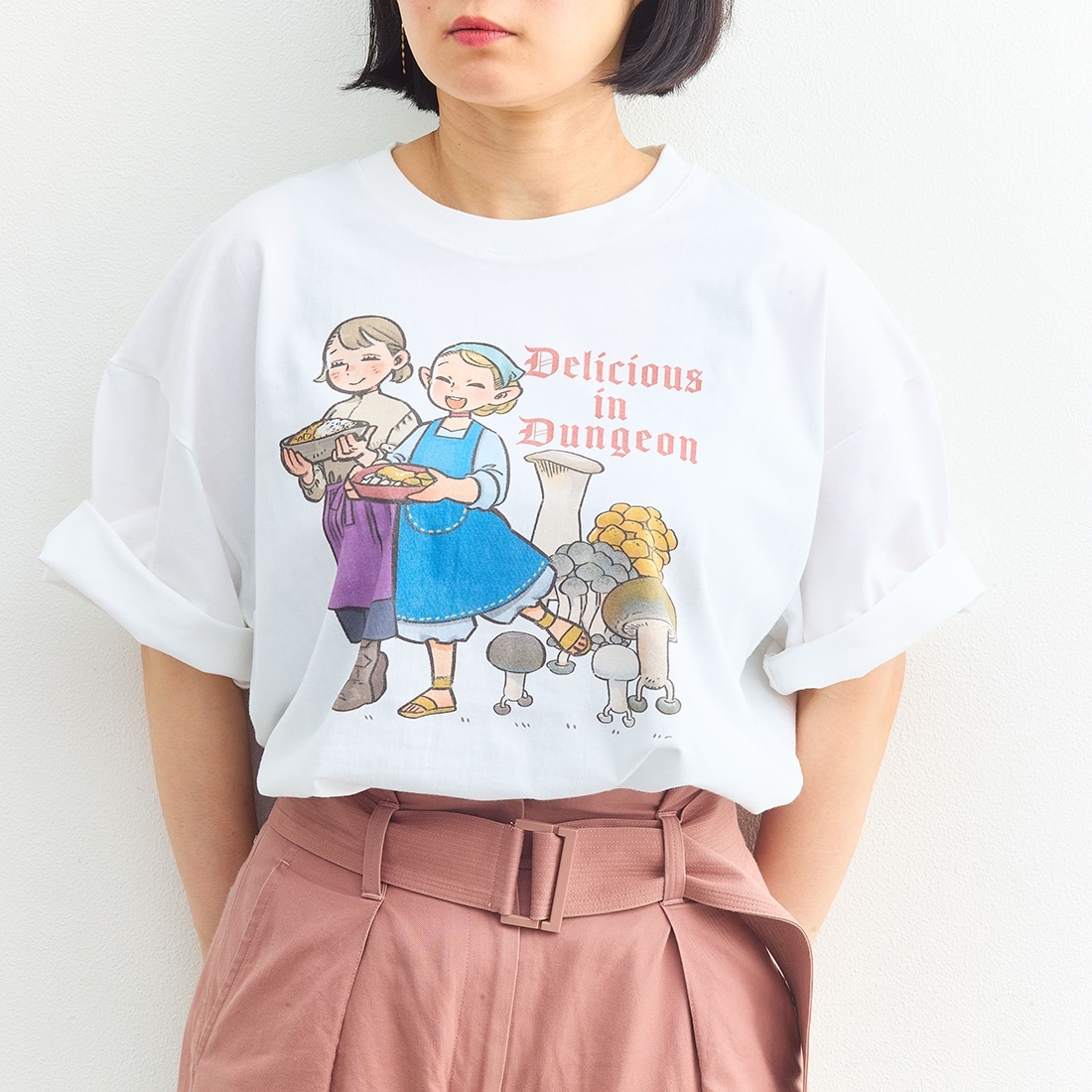 【二次受注】「公式レシピブック おうちで作れるダンジョン飯」九井諒子描き下ろし　Tシャツ（マルシルとファリン）