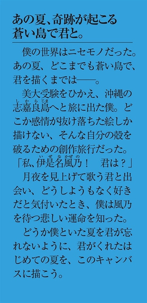 僕といた夏を、君が忘れないように。