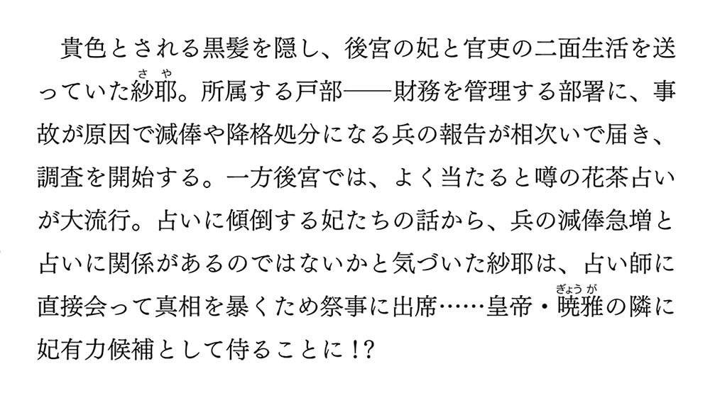 璃寛皇国ひきこもり瑞兆妃伝　二 日々後宮を抜け出し、有能官吏やってます。