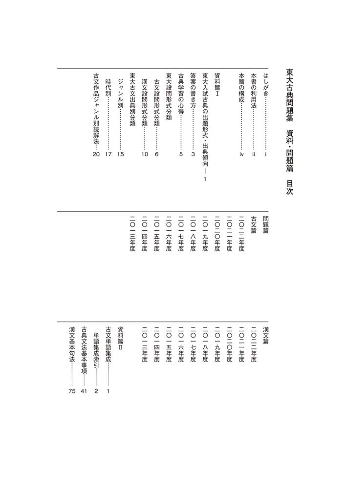 2023年度用　鉄緑会東大古典問題集　資料・問題篇／解答篇　2013-2022