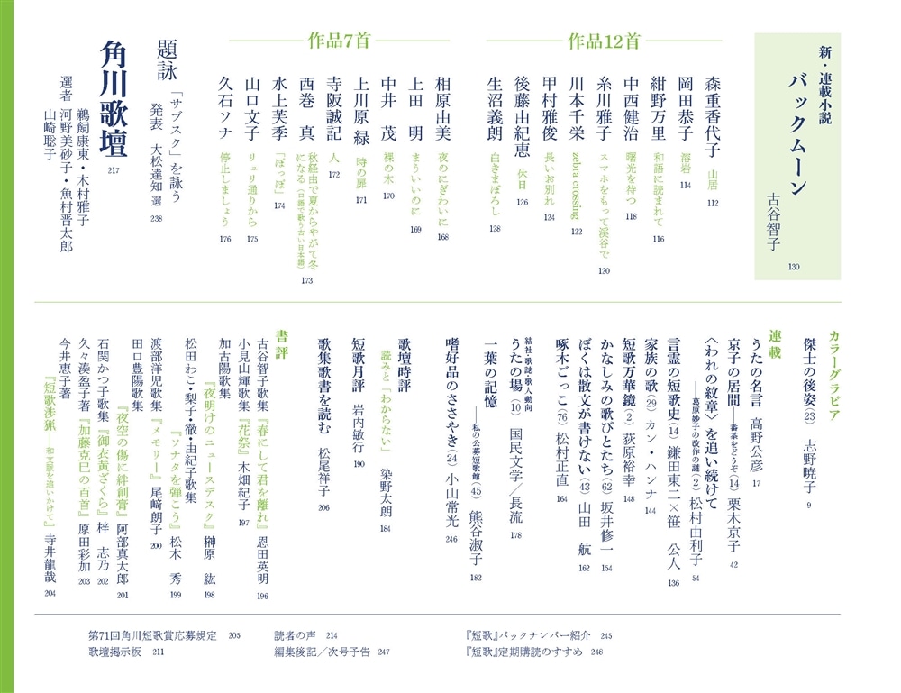短歌　２０２５年２月号