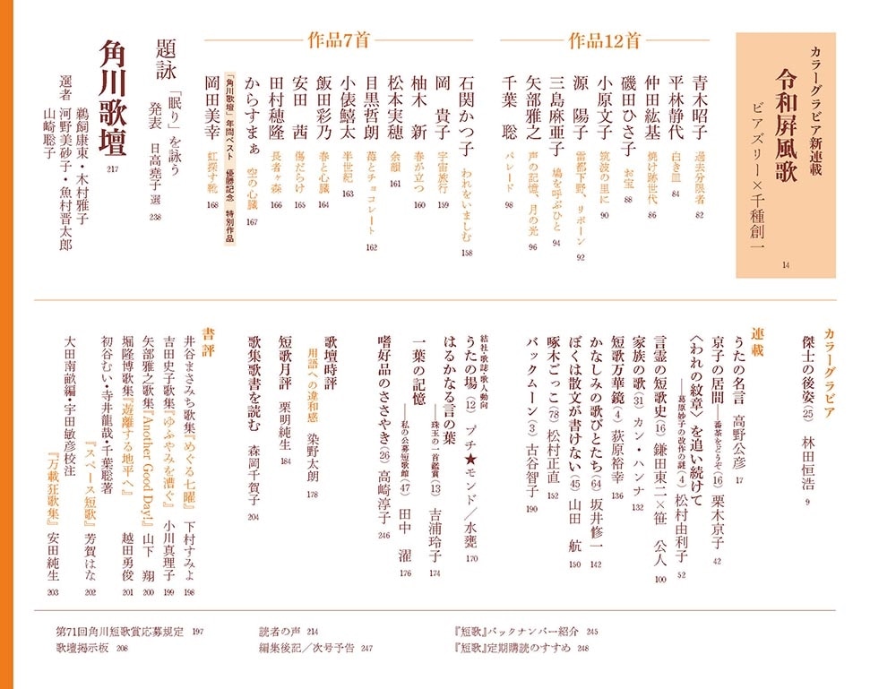 短歌　２０２５年４月号