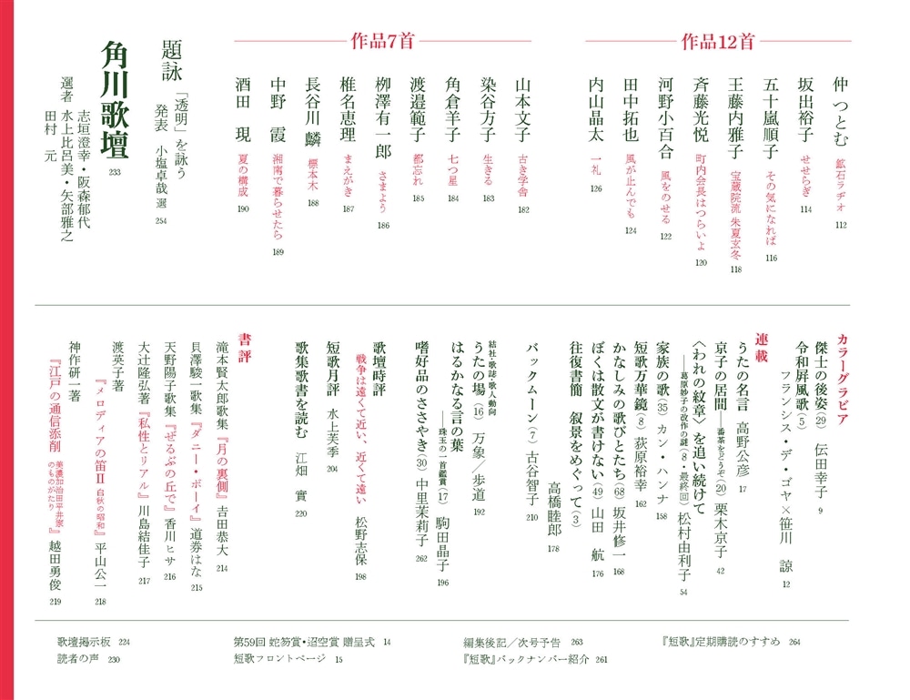 短歌　２０２５年８月号