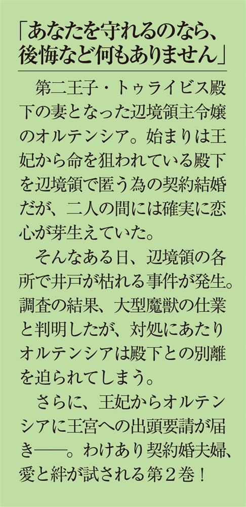 辺境領主令嬢の白い結婚２