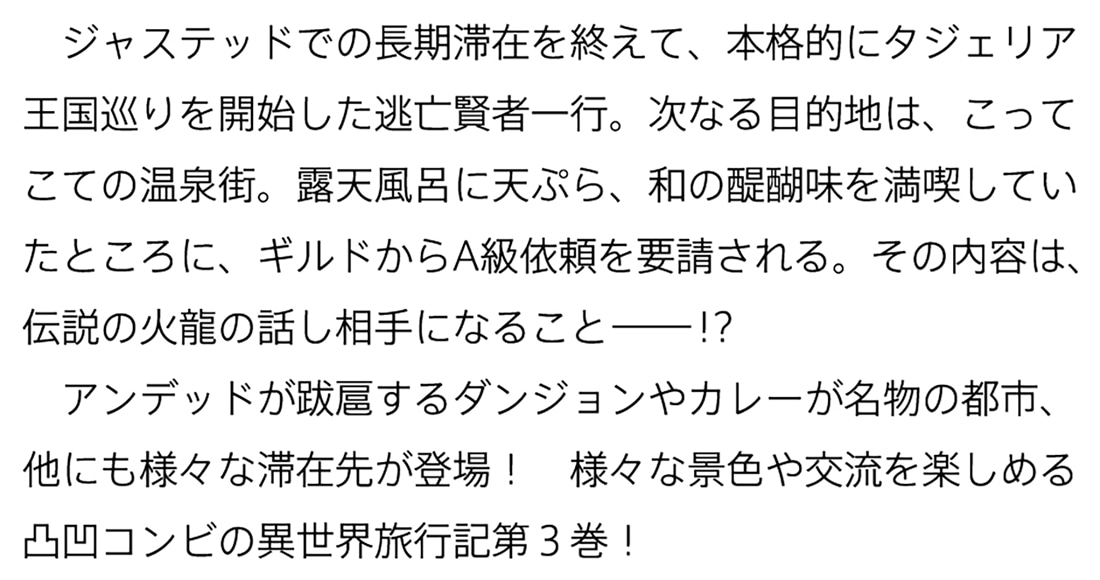 逃亡賢者（候補）のぶらり旅 3 ～召喚されましたが、逃げ出して安寧の地探しを楽しみます～