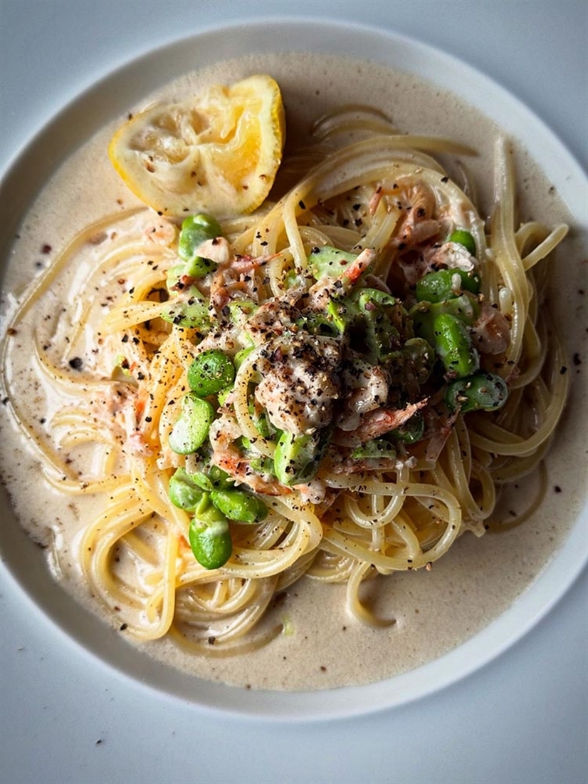 ニューハナイの　材料は少ないのにとびきりおいしいパスタ100