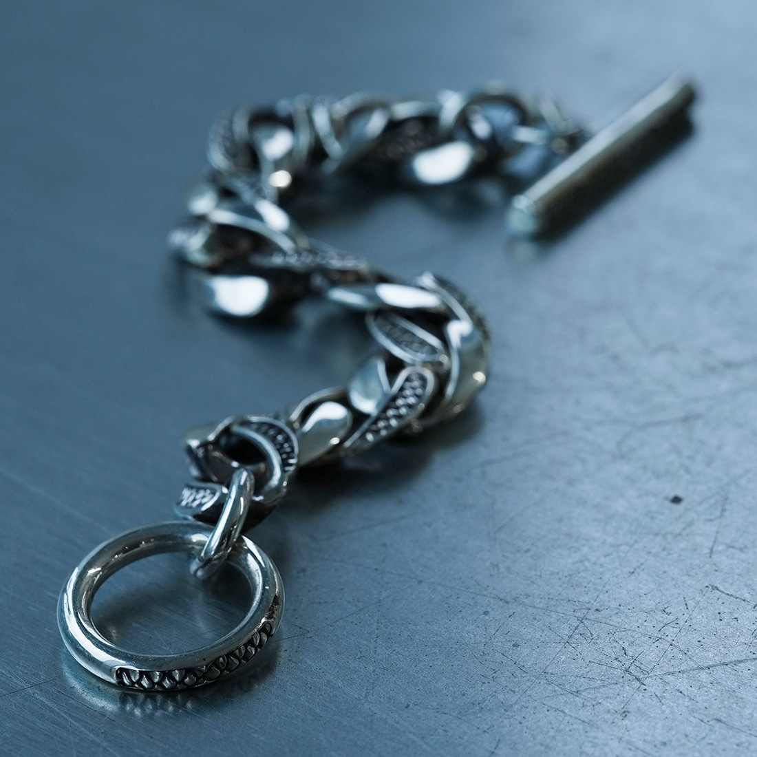 【龍が如く】OX JEWELRy Limited Scale Chain Bracelet for ICHIBAN KASUGA シルバー　Sサイズ シルバー Sサイズ