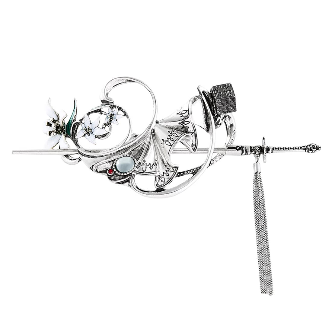 NieR:Automata Ver1.1a アイコニック ヘアオブジェ マジェステ ＋ 簪 2B シルバー ヘアオブジェ 2B シルバー